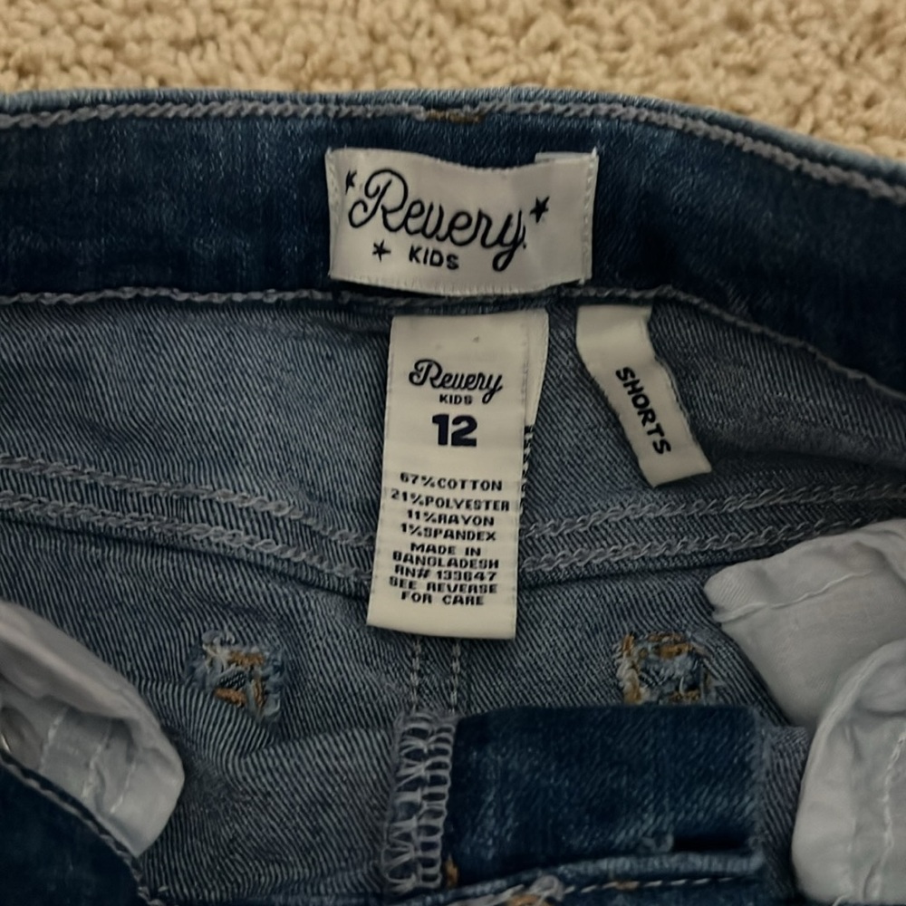 jean shorts, youth size 12 - Picture 2 of 3